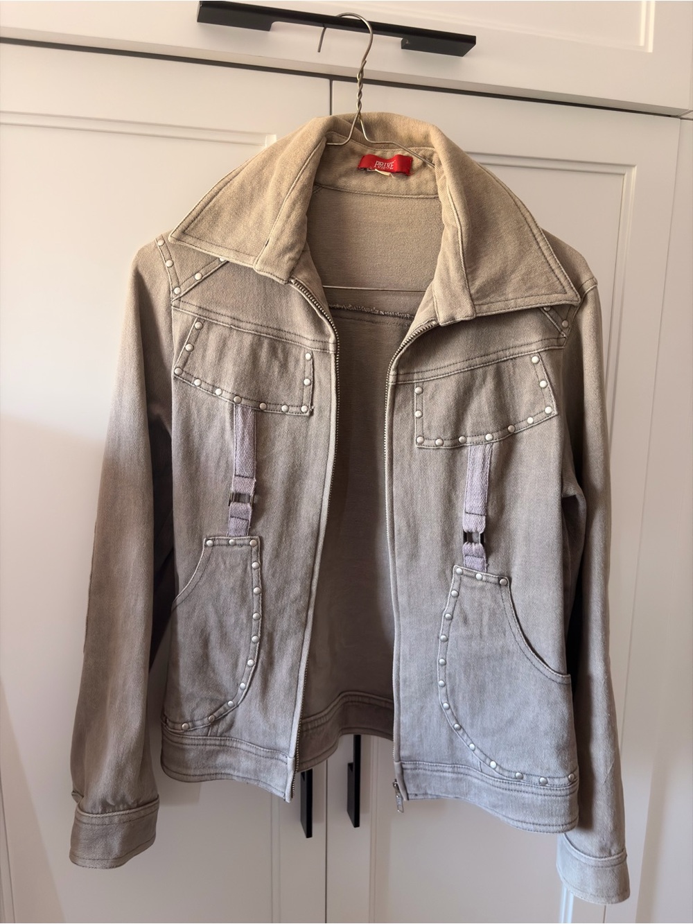 Studded Light Gray Jacket